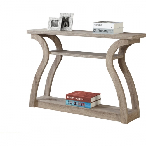 47" 3 Tier Hall Console in Dark Taupe Reclaimed Look